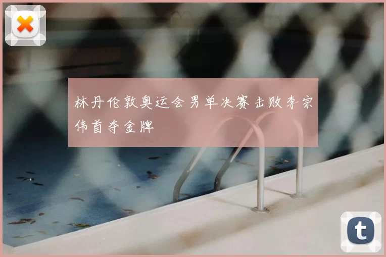 林丹伦敦奥运会男单决赛击败李宗伟首夺金牌